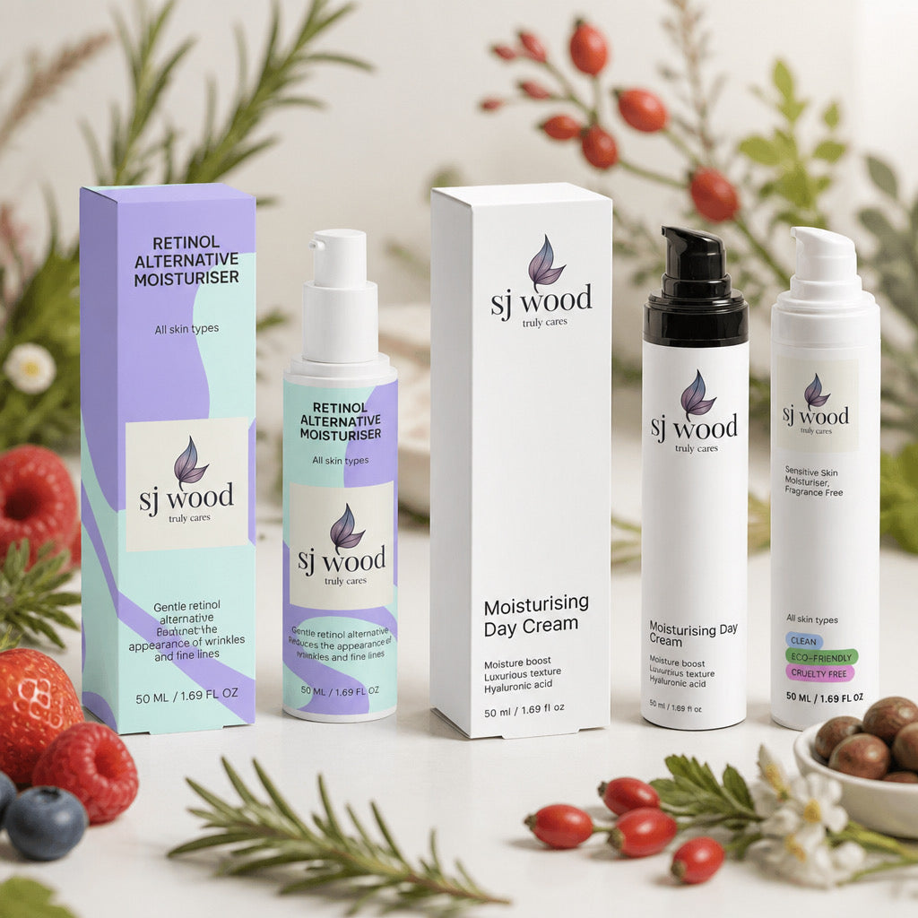 This is the picture of the SJ Wood Moisturizer Collection products.