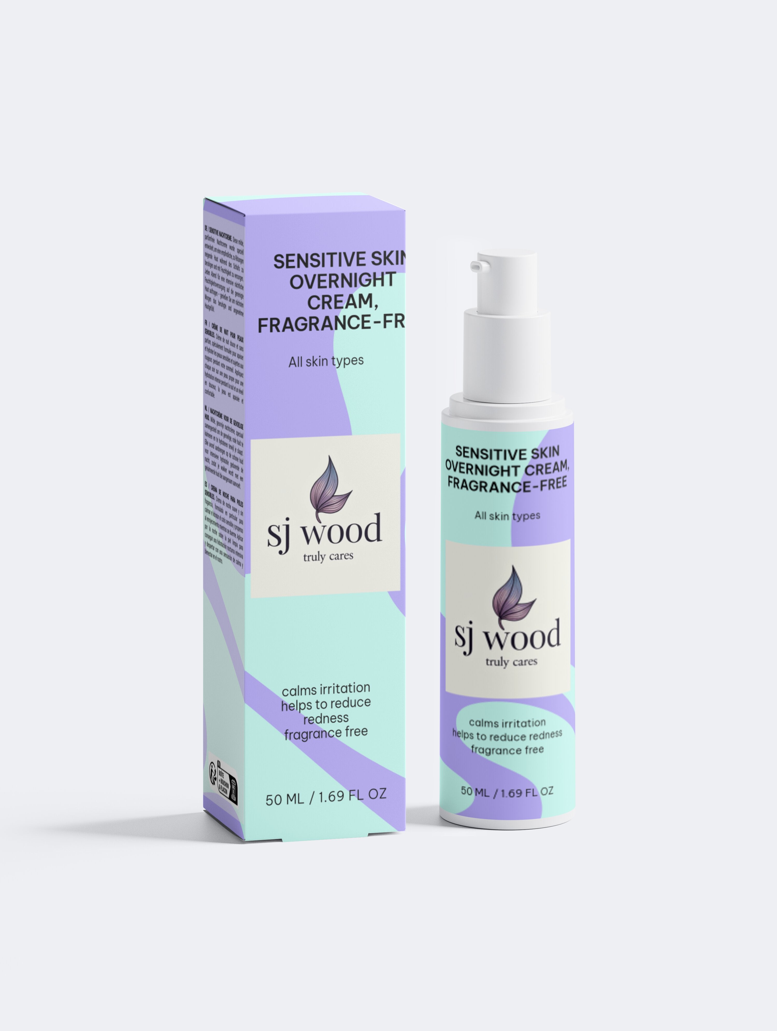 Sensitive Skin Overnight Cream, Fragrance-Free