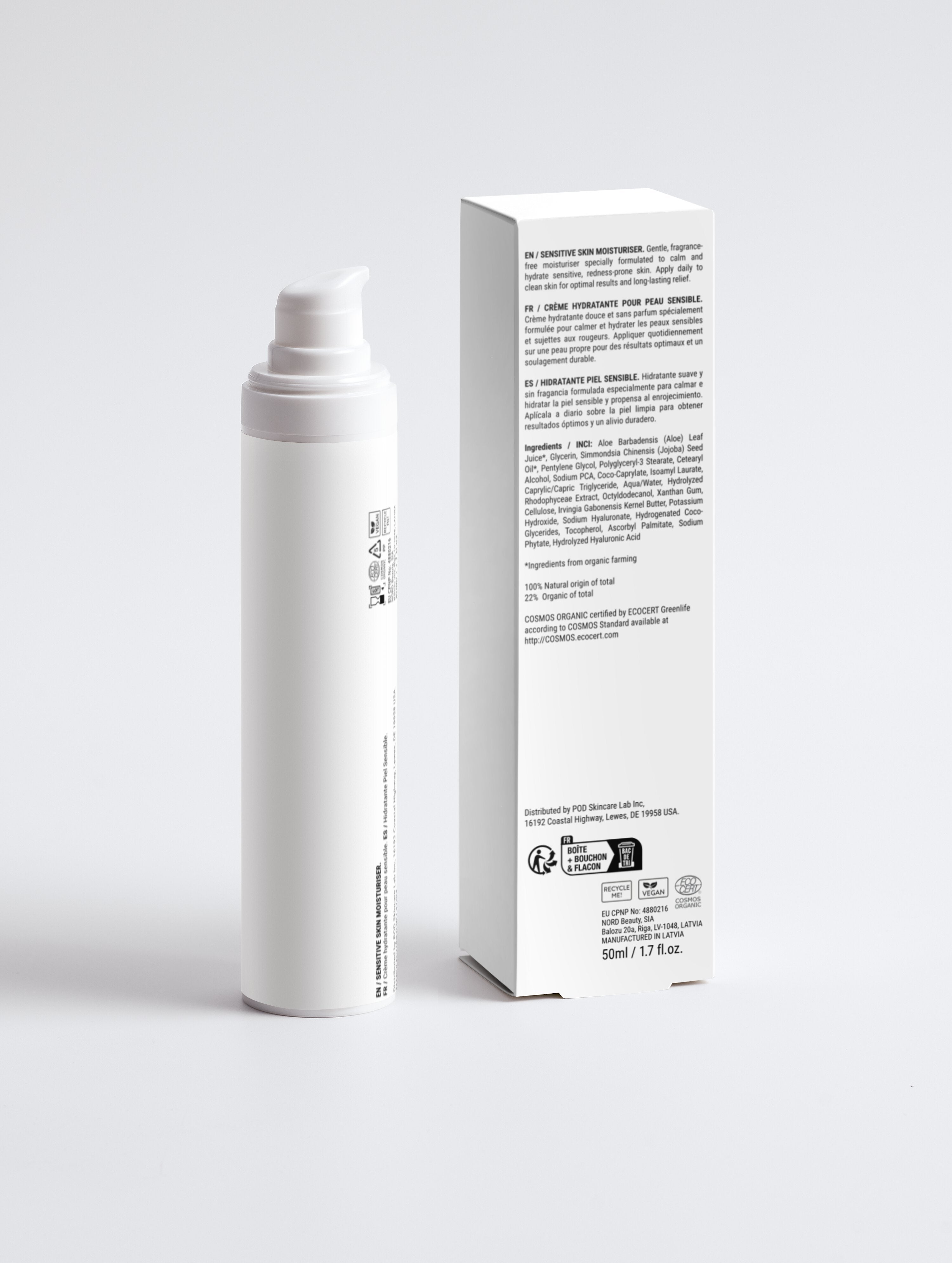 Sensitive Skin Moisturiser, Fragrance Free