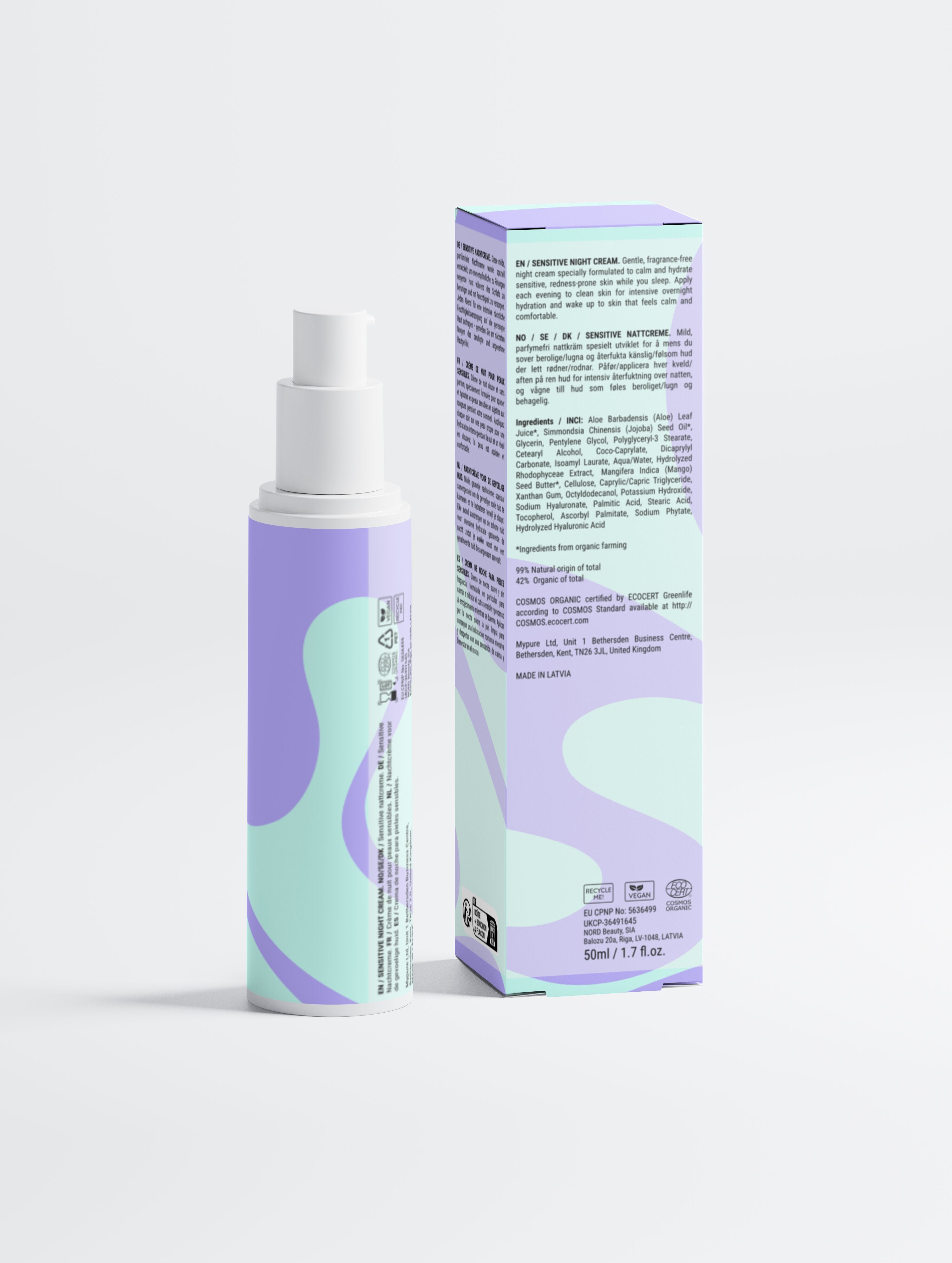 Sensitive Skin Overnight Cream, Fragrance-Free