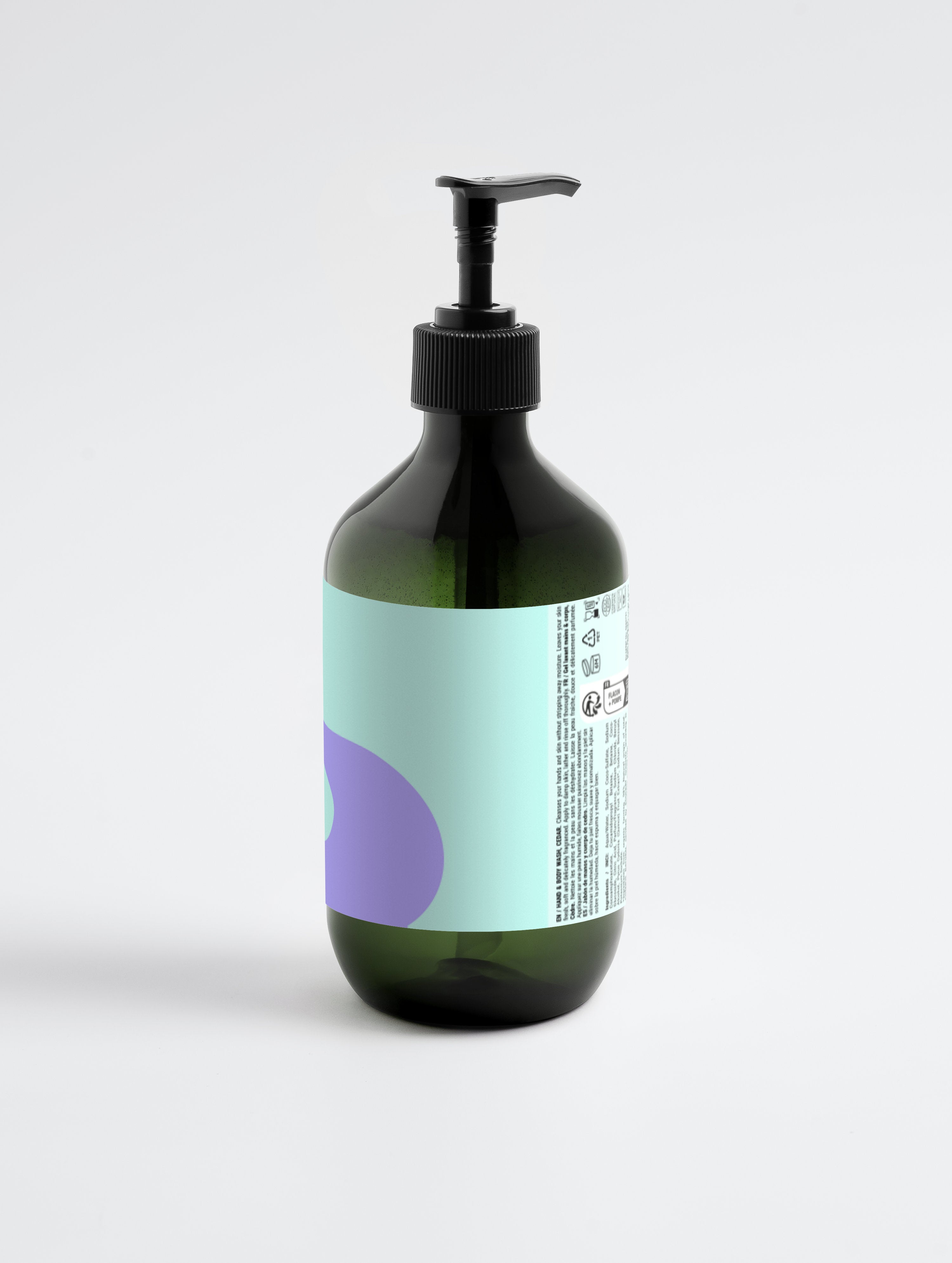 Hand & Body Wash, Peppermint & Dark Cedar